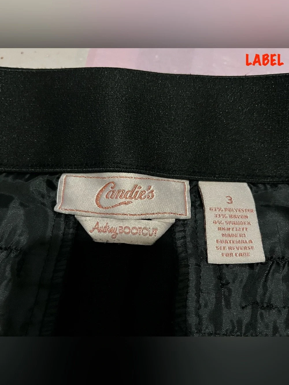 Candie's Black Audrey Bootcut Pants